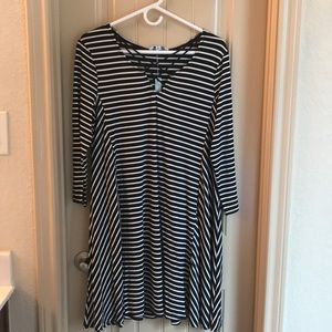NWT She and Sky Striped Dress Large